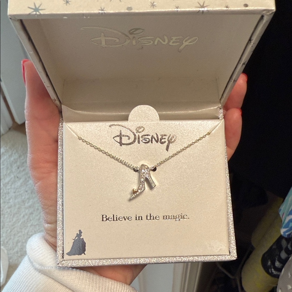 Disney Silver Shoe Pendant Necklace